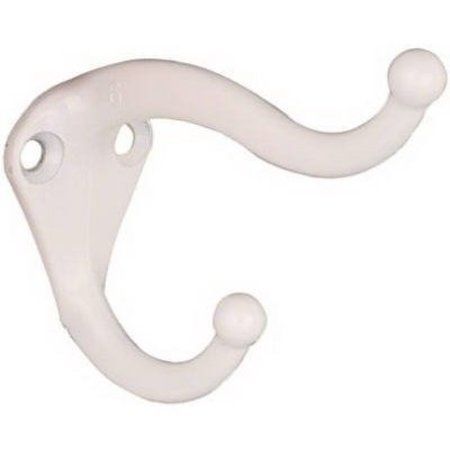 NATIONAL MFG/SPECTRUM BRANDS HHI 2PK WHT CoatHat Hook N248-369